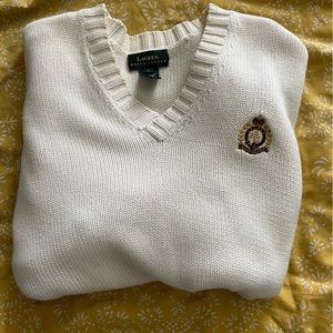 heavy Ralph lauren white/cream sweater size L